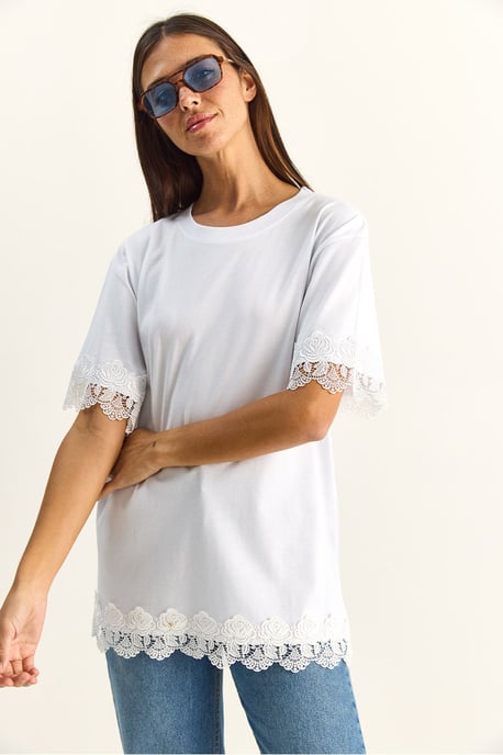 Übergroßes Rundhals-Cotton-T-Shirt - Image 4