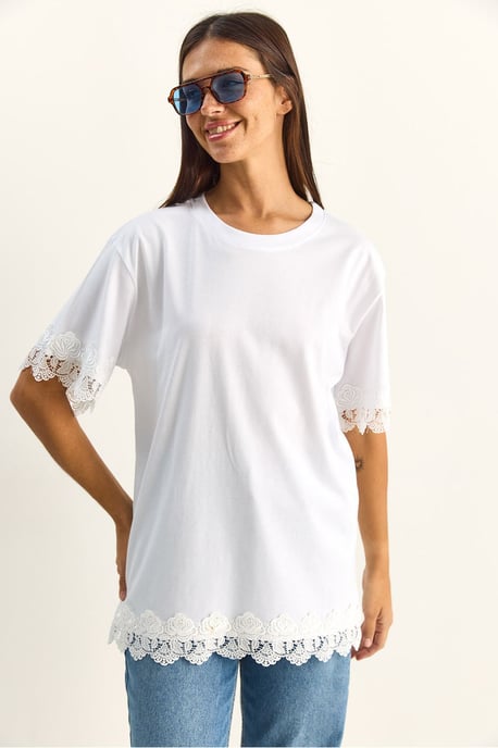 Übergroßes Rundhals-Cotton-T-Shirt - Image 5