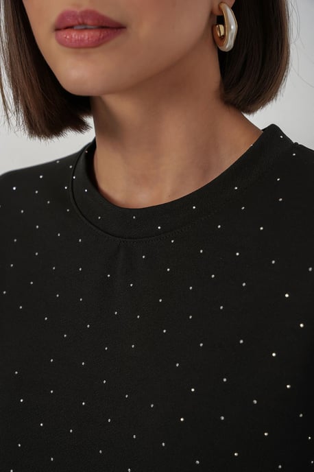 Steinverziert Rundhals-T-Shirt - Image 6