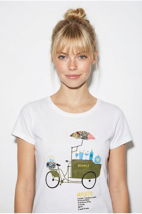 Gesticktes Bedrucktes Rundhals-T-Shirt - Image 5