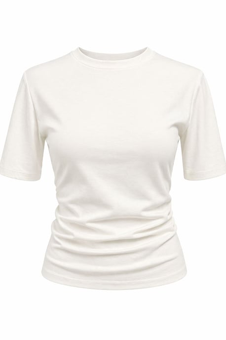 Basis Crew Neck Schlitz T-Shirt - Image 1