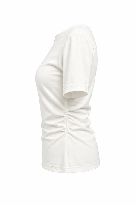 Basis Crew Neck Schlitz T-Shirt - Image 2