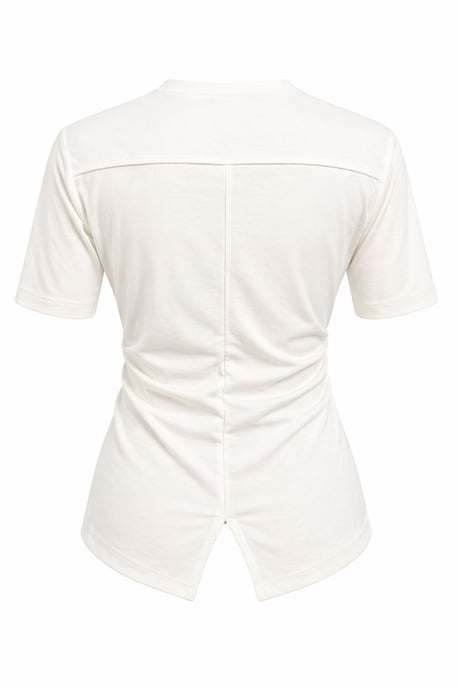 Basis Crew Neck Schlitz T-Shirt - Image 3