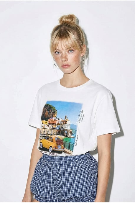 Bedrucktes Rundhalsausschnitt T-Shirt - Image 4