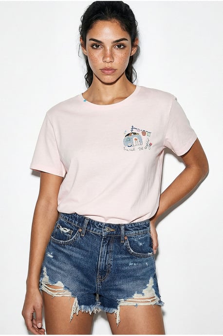 Besticktes Rundhals-T-Shirt - Image 2