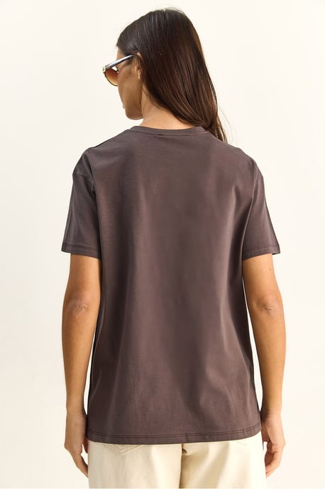 Besticktes Textdruck Relaxed Fit T-Shirt - Image 6