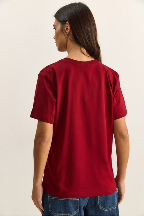 Komfort Fit V-Ausschnitt Kammgarn Baumwoll-T-Shirt - Image 6