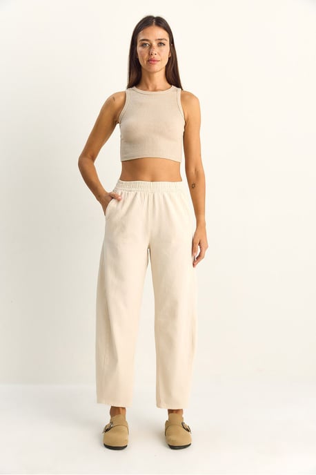 Elastische gerades Bein Hose mit Taschen - Image 2
