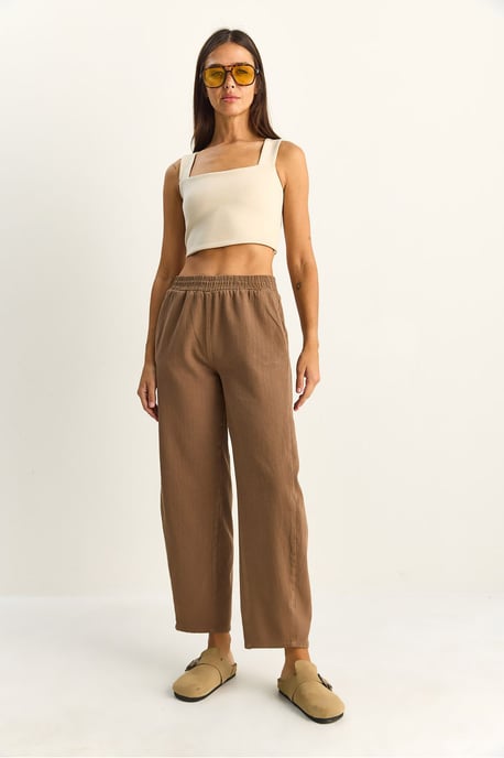 Elastische Taillierte gerade Leggings mit Taschen - Image 4