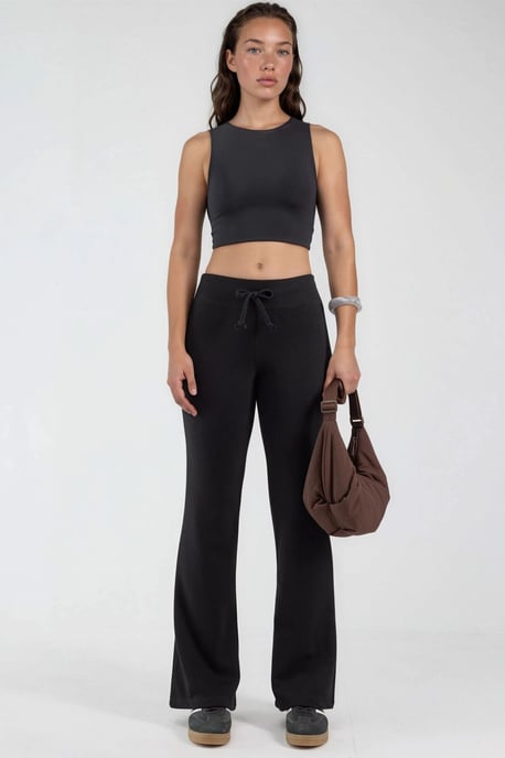 Elastische Taillen-Bootcut-Hosen - Image 1