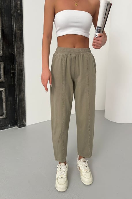 Elastische Bund gerade geschnittene Hosen - Image 4