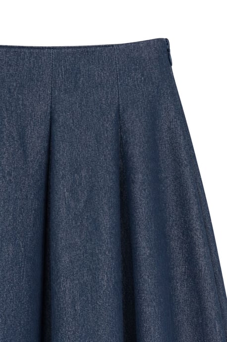 Hochgeschnittener A-Linien Midi Jeansrock - Image 2