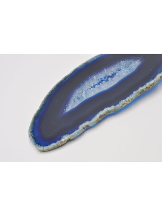 Steuer Modeschmuck Anhänger mit Kette Achat-Anhänger blau oval - Image 3
