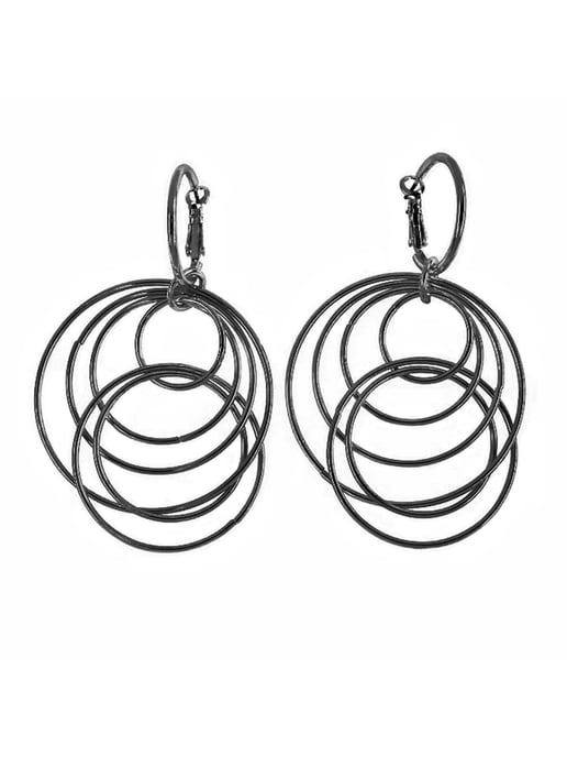 Steuer Modeschmuck Ohrhänger Metall Glänzend geschwärzt - Image 1