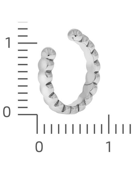 Zeeme Basic Ohrklemme Silber 925 rhodiniert 12mm Durchmesser - Image 3