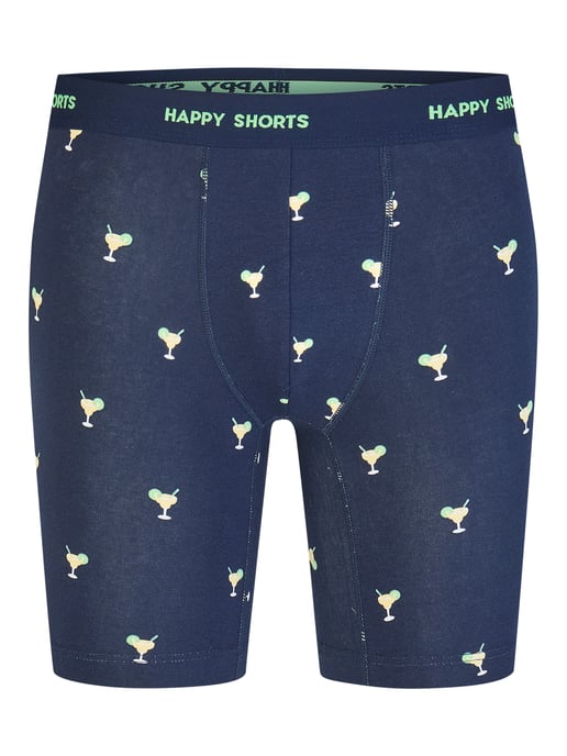 Happy Shorts Herren Langer Boxer Jersey Long Boxer Shorts, Langer Boxer Brief, Retro Boxer lang - Image 3