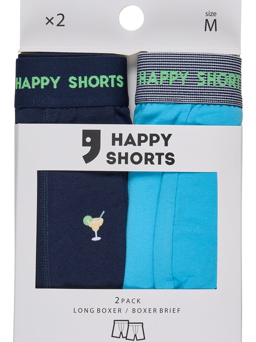 Happy Shorts Herren Langer Boxer Jersey Long Boxer Shorts, Langer Boxer Brief, Retro Boxer lang - Image 4