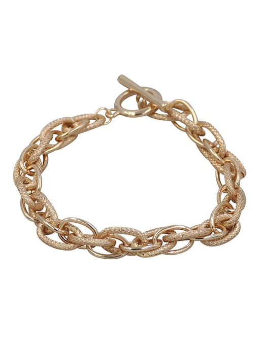 Steuer Modeschmuck Armband Metall vergoldet strukturiert 20cm - Image 2