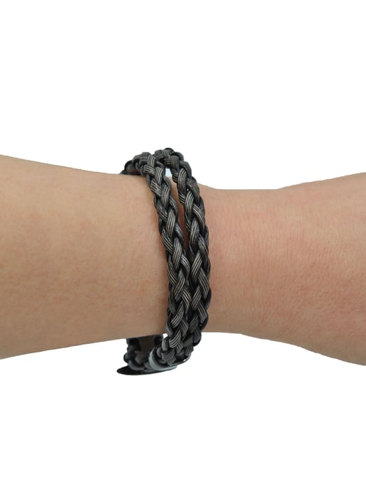 Steuer Modeschmuck Armband Kunstleder braun geflochten - Image 2