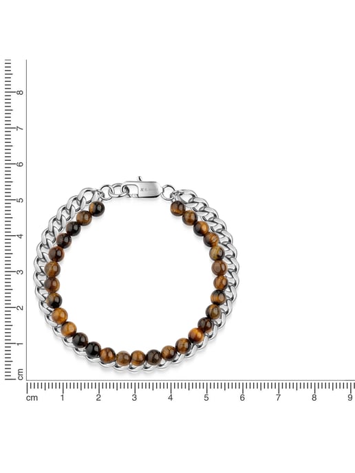 Zeeme Stainless Steel Armband Edelstahl Tigerauge - Image 3