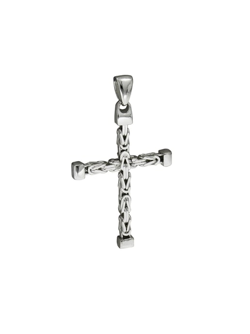 Zeeme Basic Anhänger Silber 925 Kreuz-Motiv Königskette poliert 52mm - Image 1