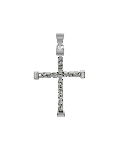 Zeeme Basic Anhänger Silber 925 Kreuz-Motiv Königskette poliert 52mm - Image 2