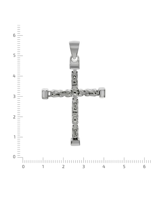 Zeeme Basic Anhänger Silber 925 Kreuz-Motiv Königskette poliert 52mm - Image 4