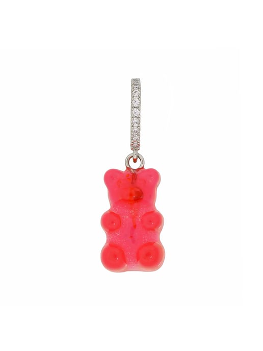 Fashionbox Charm rhodiniert Gummibär pink/rot Zirkonia weiss - Image 3