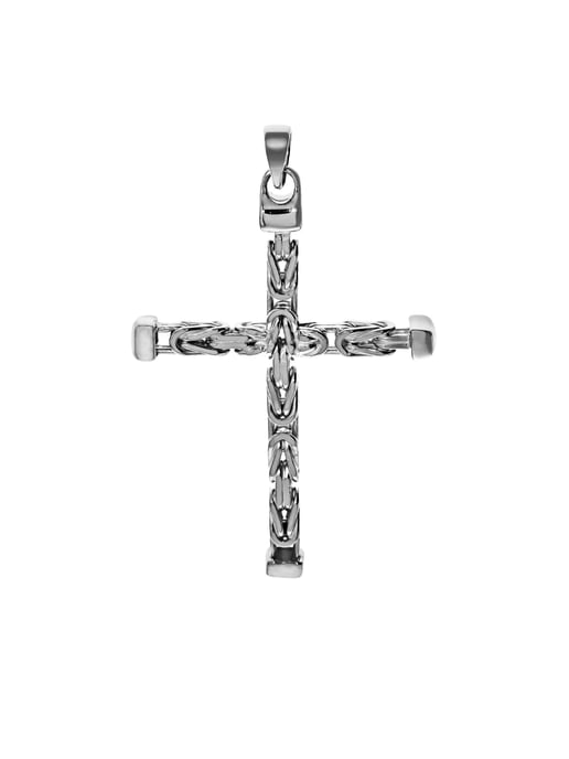 Zeeme Basic Anhänger Silber 925 Kreuz-Motiv Königskette poliert 75mm - Image 2