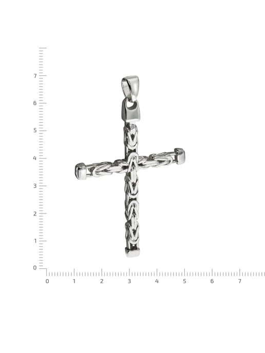 Zeeme Basic Anhänger Silber 925 Kreuz-Motiv Königskette poliert 62mm - Image 3