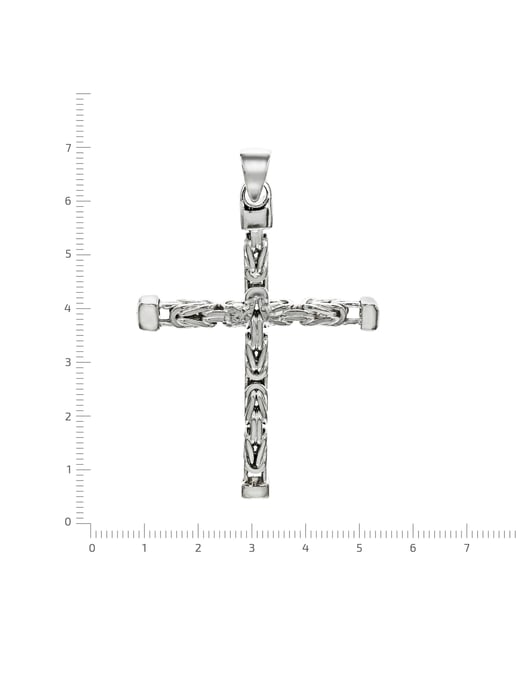 Zeeme Basic Anhänger Silber 925 Kreuz-Motiv Königskette poliert 62mm - Image 4