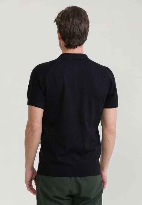T-Shirt Basic-Strick-T-Shirt Mit Rundhalsausschnitt Und Knöpfen - Image 3