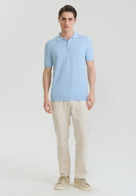 Polo Shirt Kurzarm Strick-Polo Shirt Kurzarm - Image 3