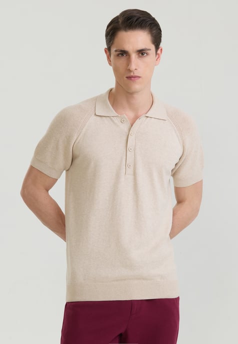 Polo Shirt Kurzarm Strick-Polo Shirt Kurzarm - Image 1