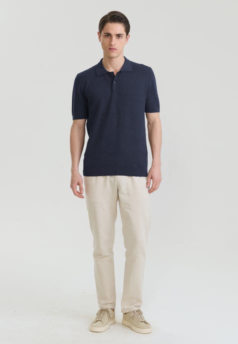 Polo Shirt Kurzarm Strick-Polo Shirt Kurzarm - Image 2