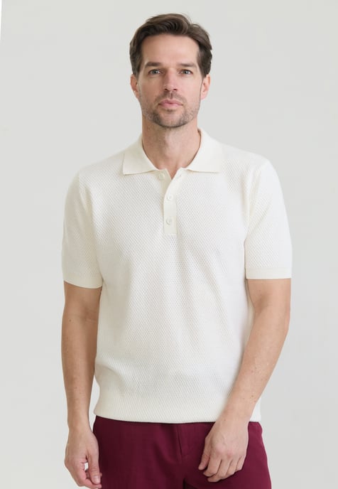 Polo Shirt Kurzarm Strick-Polo Shirt Kurzarm - Image 1