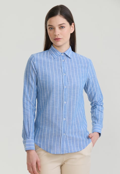 Hemd Gestreiftes Langarm Hemd - Image 1