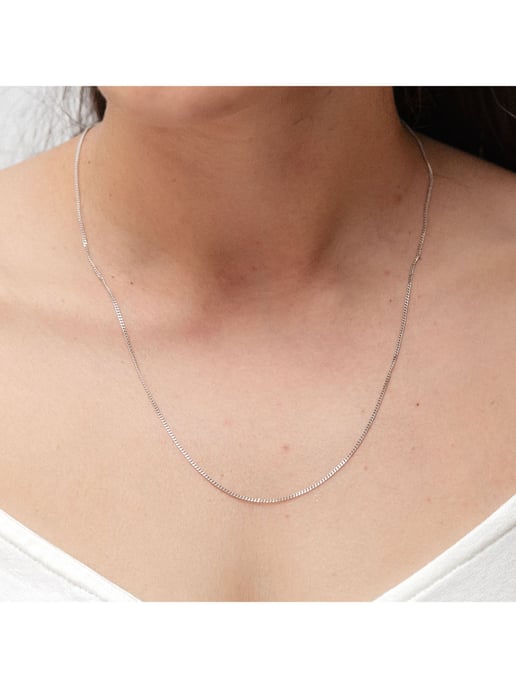 Zeeme Basic Collier 925/- Sterling Silber rhodiniert 50cm - Image 1