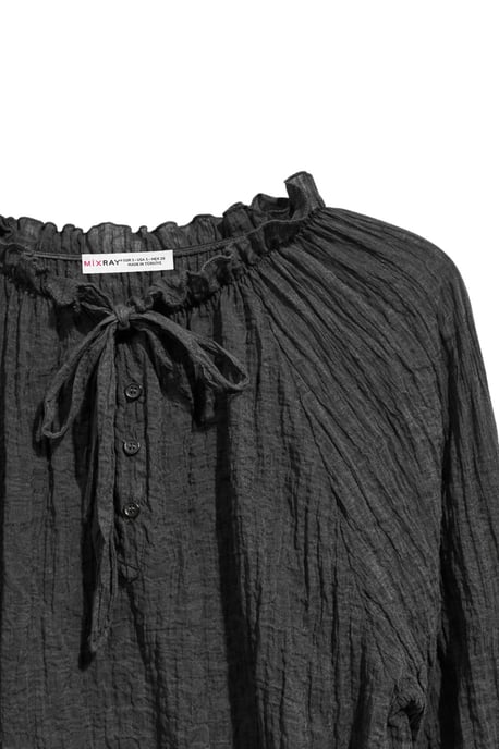 Bluse mit Rundhalsausschnitt und Bindegürtel - Image 2
