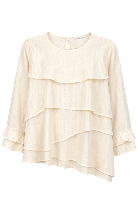 Rüschenshirt mit langen Ärmeln und Rundhalsausschnitt - Image 1