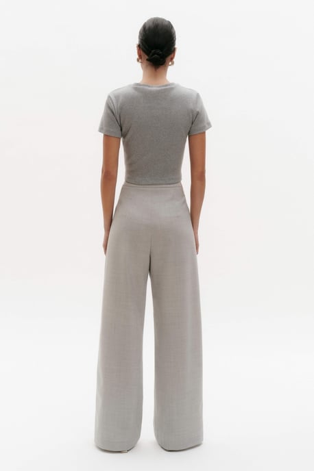 BENU graues gedrehtes Damen-T-Shirt - Image 2