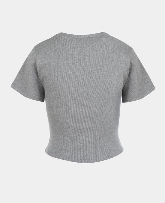 BENU graues gedrehtes Damen-T-Shirt - Image 5