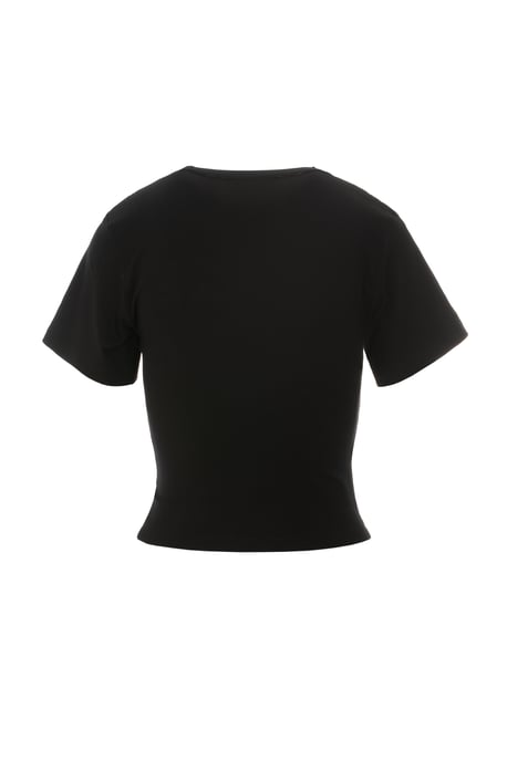 BENU schwarzes gedrehtes Damen-T-Shirt - Image 5