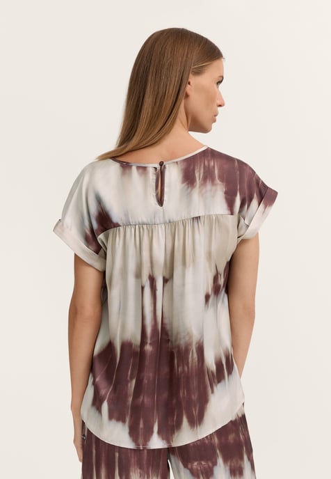 Bugatti Damen Bluse kurzarm mit grafischem Print aus Viskose - Image 2
