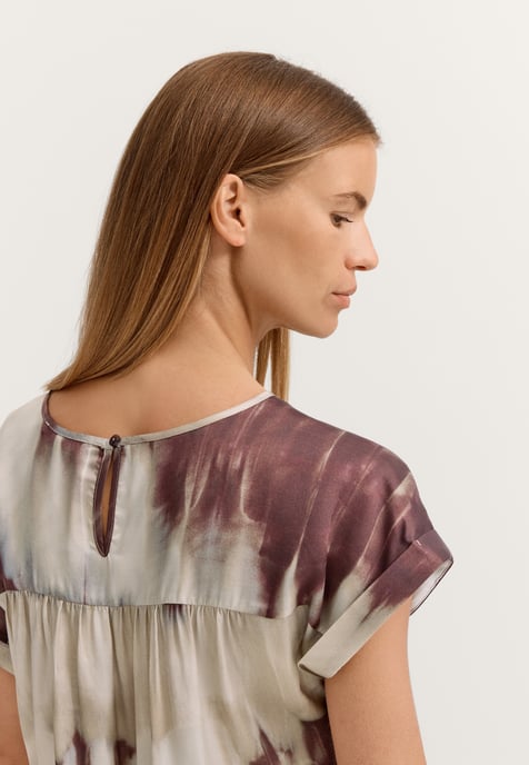 Bugatti Damen Bluse kurzarm mit grafischem Print aus Viskose - Image 4