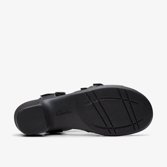 Emily2 Rose schwarze Leder-Sandalen - Image 4