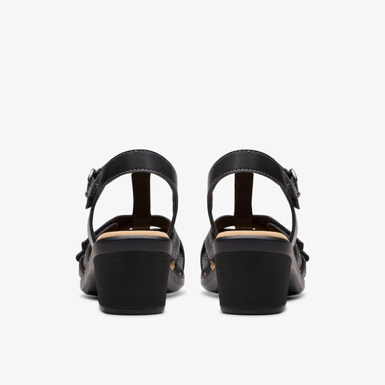Emily2 Rose schwarze Leder-Sandalen - Image 6