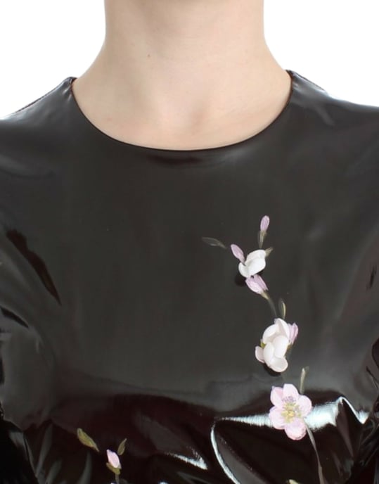 Blumenmuster-Patentlederkleid - Image 5