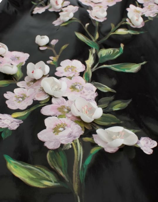 Blumenmuster-Patentlederkleid - Image 6