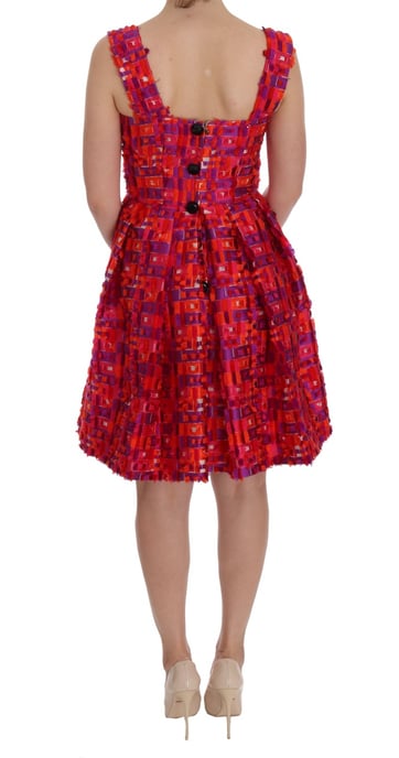 Dolce Gabbana Kleid Geometrischer Druck Mini Kleid - Image 3